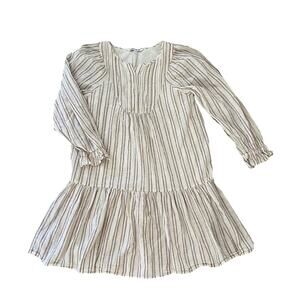 L Elizabeth and James Striped Cream Dress